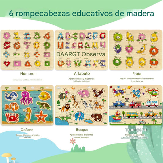 Juguete Montessori Educativo para Niños – Desarrollo Inteligente y Diversión en Casa